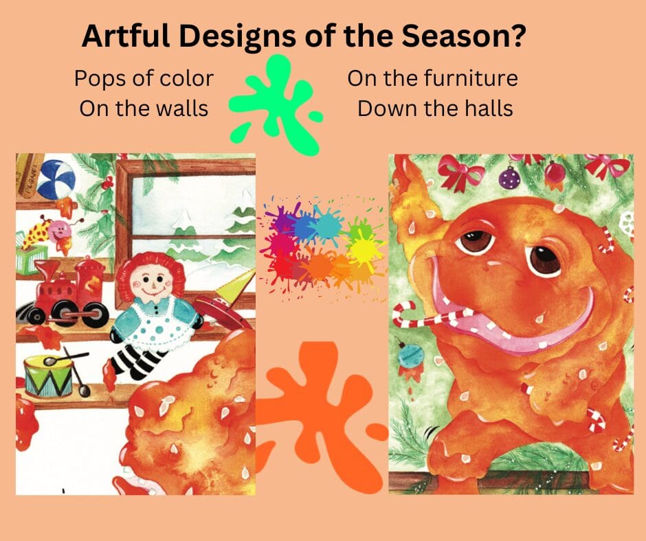 Designs of the season were made by the Goopy Ghost at Christmas.